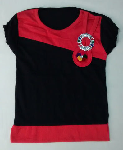 Red on Black Kids T-Shirt