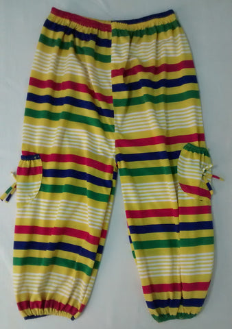 Multi Colored Stripes on Yellow Colored Legging