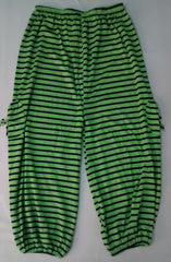 Black Stripes on Green Colored Legging